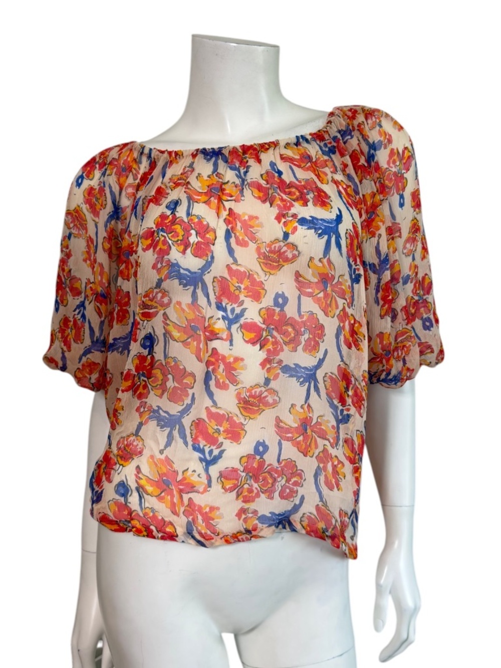 NWT NATALIE MARTIN Ella Top in Watercolor Floral Print Size S